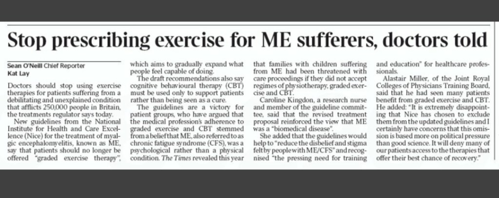 Cutting from The Times Newspaper