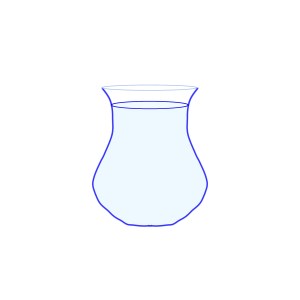 A glass vase