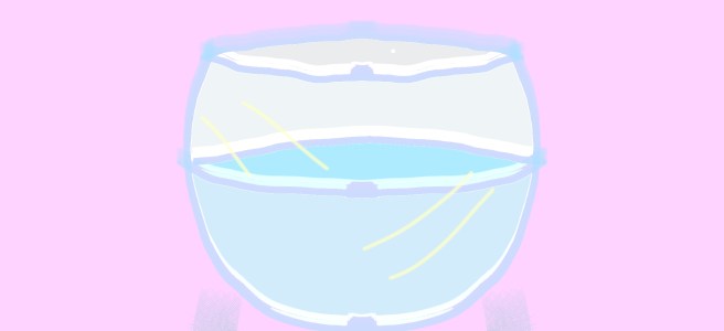 A doodle of a goldfish bowl. By hopeadoodledo