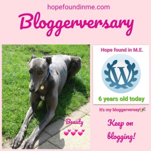 Bloggerversary image with sighhound