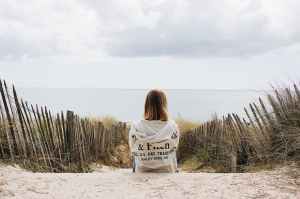 Sitting On The Sand Looking Out To Sea
