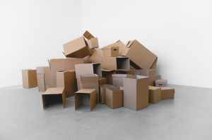 A Pile Of Empty Boxes