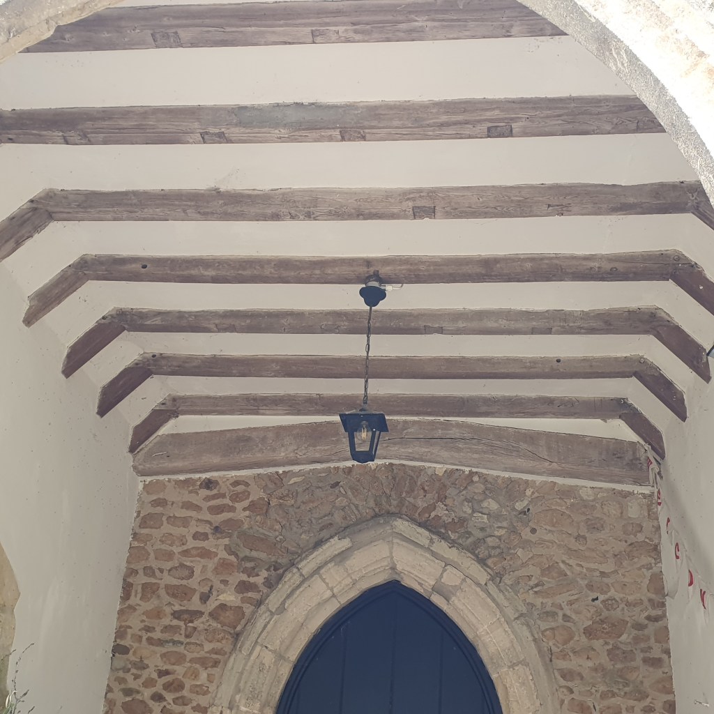 Beamed Ceiling In Entrance Porch