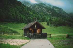 A Log Cabin In The Mountains