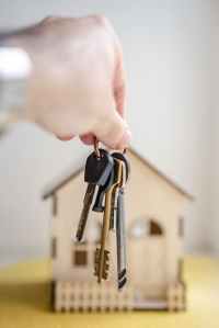 Wooden House And Keys