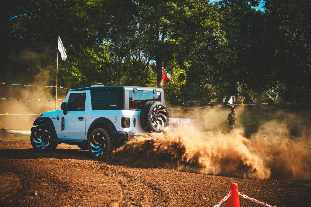Jeep in the dust
